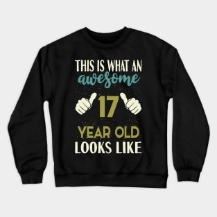 This is What an Awesome 17 Year Old Looks Like Crewneck Sweatshirt